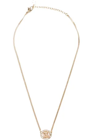 Dior 1990-2015 logo-pendant necklace