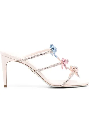 RENE CAOVILLA 100mm crystal-embellished satin sandals