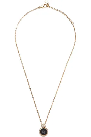Dior 1990-2015 logo-engraved pendant necklace