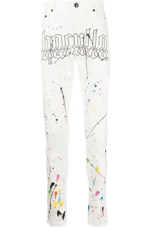 HACULLA Paint-splatter slim-cut jeans
