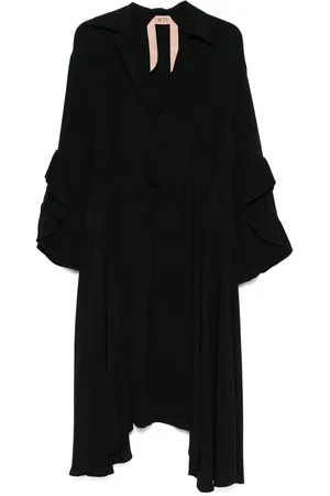 Nº21 Ruffled-detail midi dress