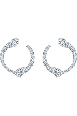 Kwiat 18kt white gold Eclipse diamomnd hoop earrings