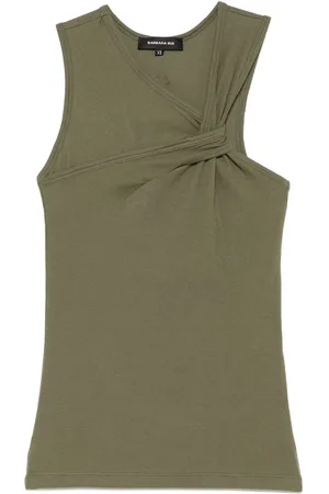 BARBARA BUI Asymmetric draped-detail tank top