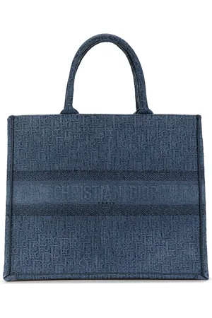 Dior 2019 Large Oblique Denim Book tote bag