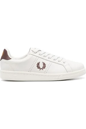 Fred Perry Embroidered-logo leather sneakers