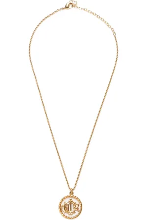 Dior 1990-2015 logo-plaque necklace