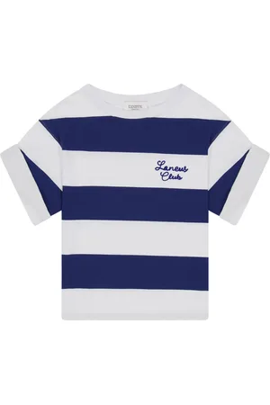 LANEUS Stripped jersey T-shirt