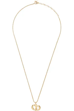 Dior 1990-2015 logo-plaque necklace