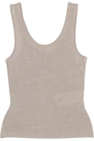 Ami Logo-eyelet tank top