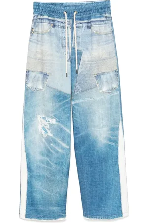 Andersson Bell Denim trompe loeil mesh pants