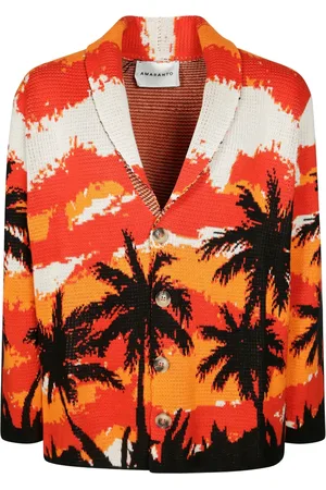 AMARANTO Patterned-jacquard cardigan