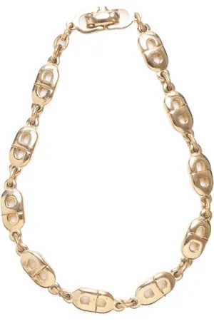 Dior 1990-2015 logo-plaque bracelet