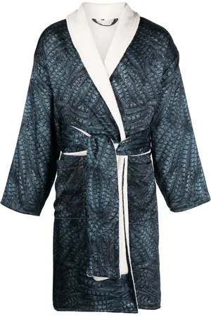 Roberto Cavalli Feather-print robe