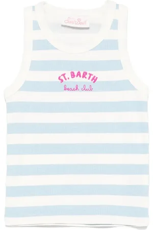 MC2 SAINT BARTH Blue tank top
