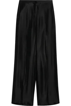 LOULOU Satin straight-leg trousers