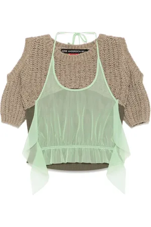 Andersson Bell Cut-out combination knit top