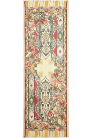 Etro Abstract-print wool-silk blend scarf