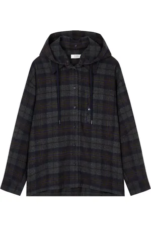 Studio Tomboy Checked hooded shirt