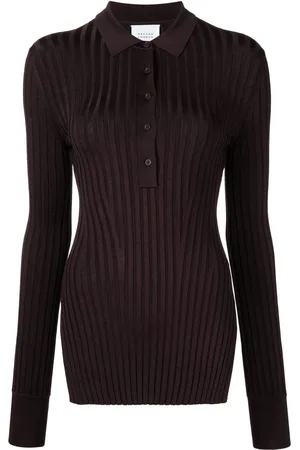 GALVAN Rhea collared Henley top