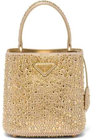 Prada Small Panier crystal-embellished tote bag
