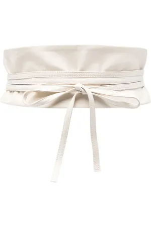 FURLING BY GIANI Leather-panel self-tie belt