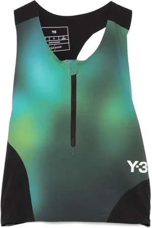 Y-3 Abstract-print performance top