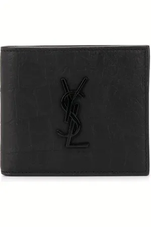 Saint Laurent Wrinkled-effect bi-fold wallet