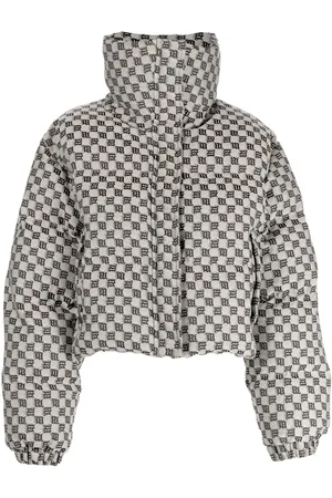 MISBHV Monogram-print cropped puffer jacket