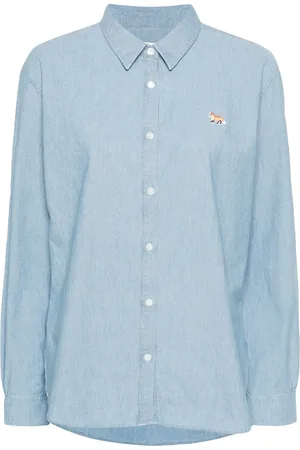 Maison Kitsuné Baby fox-motif chambray shirt