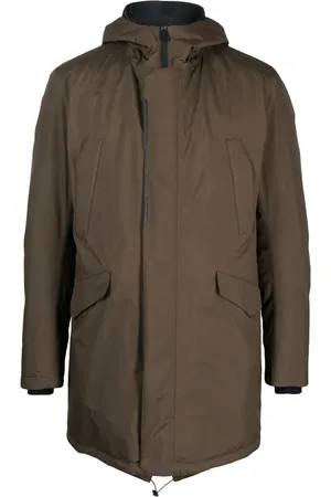 HERNO Hooded concealed-zip fastening jacket