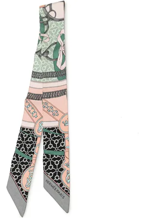 Hermès 20th Century La Promenade Du Matin Silk Twilly Scarf scarves