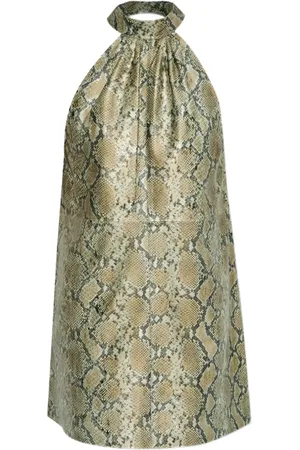 Gestuz Feliza snakeskin halterneck dress