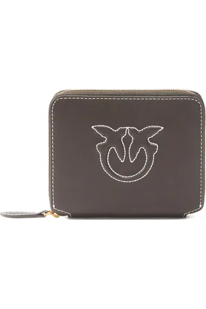 Pinko Logo-embroidered zip wallet
