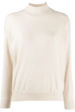 Brunello Cucinelli Brass-embellished cashmere jumper
