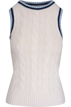 VERONICA BEARD Cable-knit sleeveless top