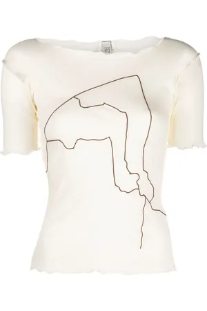 Baserange Exposed-seam organic-cotton T-shirt