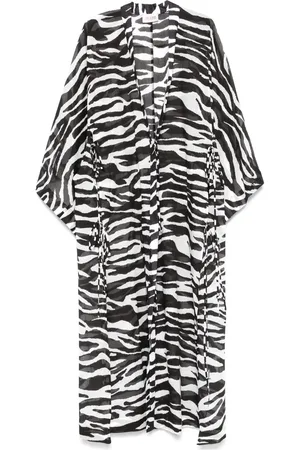 The Attico Zebra-print beach cover-up