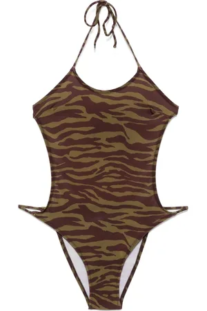 The Attico Zebra-print swimsuit