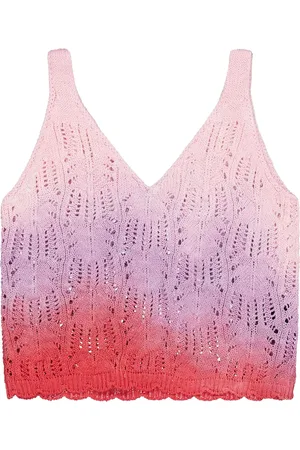 LANEUS Boxy knitted tank top