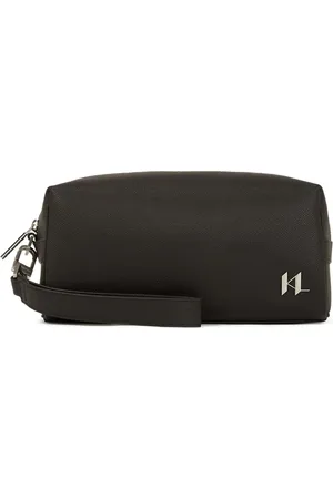 Karl Lagerfeld Monogram leather wash bag