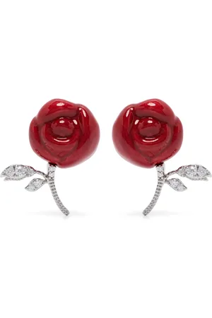 Shushu/Tong X Yvmin rose-motif earrings