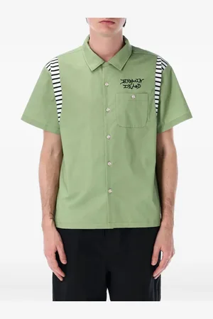Brain Dead Cobra flocked bowling shirt