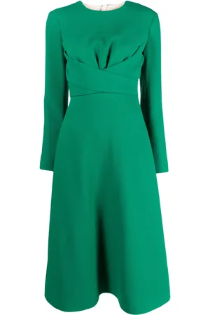 EMILIA WICKSTEAD Elta crepe flared midi dress