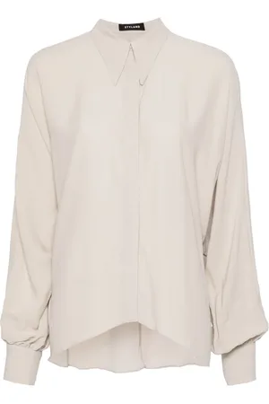 Styland Batwing-style crepe shirt