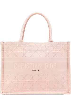 Dior 2020 Medium Canvas Cannage Embroidered Book tote bag