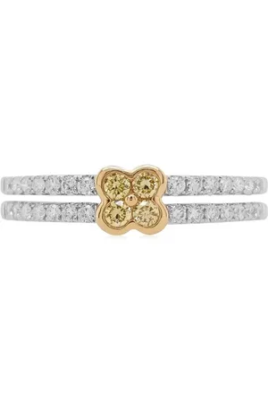 HYT Jewelry 18kt white gold two-band diamond ring