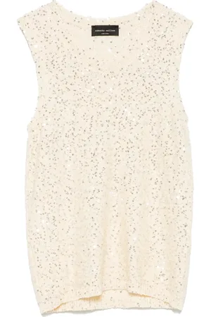 Roberto Collina Sequin-embellished top