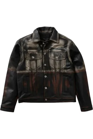 Who Decides War Ombré-effect leather jacket