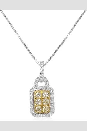 HYT Jewelry Platinum Sunshine Yellow Diamond pendant necklace