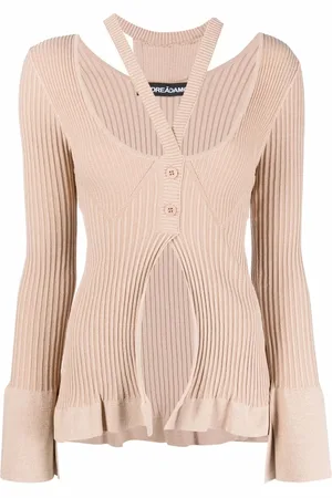 ANDREADAMO Cut-out detail knit jumper